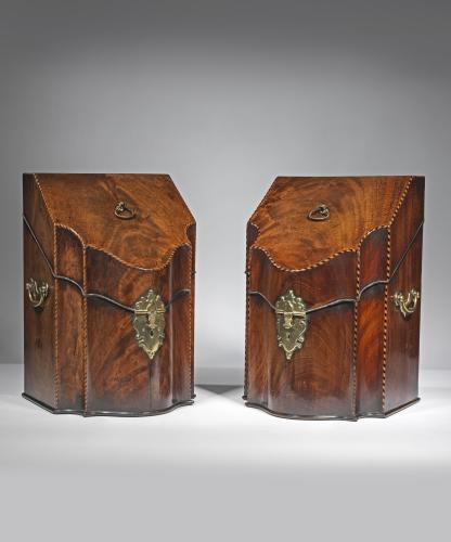 George III mahogany knife boxes