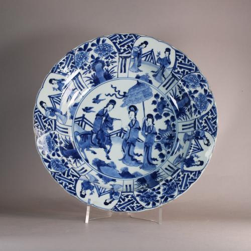 Front of kangxi blue and white plate