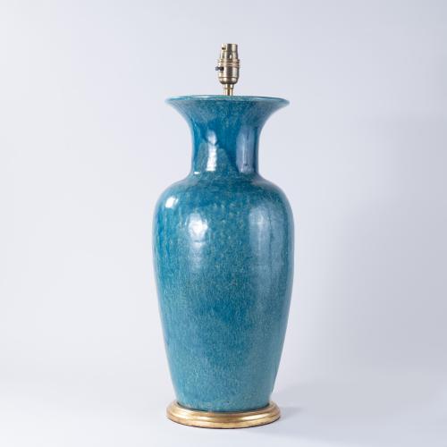Chinese Shiwan Ware Vase, circa 1800, Lamped