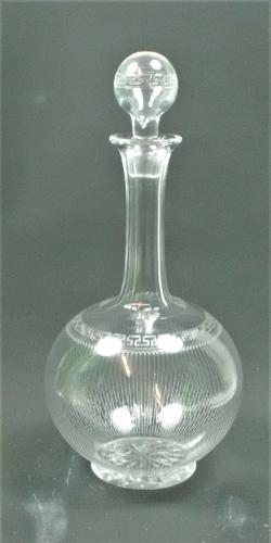 Crystal glass magnum shaft and globe decanter circa 1880