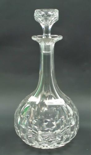 Crystal glass magnum shaft and globe decanter, circa 1860