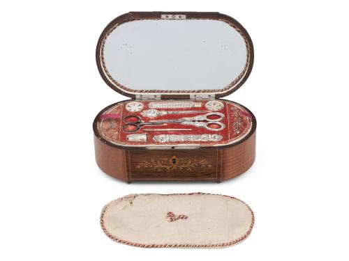 Antique French Palais Royal Sewing Box