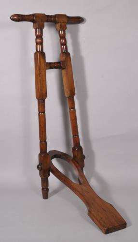 S/5448 Antique 19th Century Walnut Folding Boot Jack