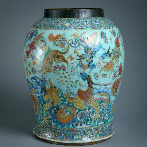Large Chinese Celadon Vase