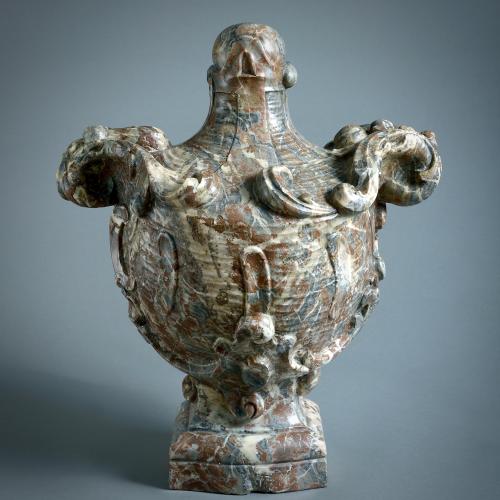 Louis XIV Rouge De Flandres Marble Baroque ‘Vase’
