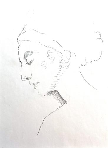 Cecil Beaton - Portrait Study of a Girl in Profile