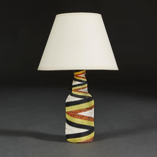 Zulu Wirework Zigzag Vase as a Lamp