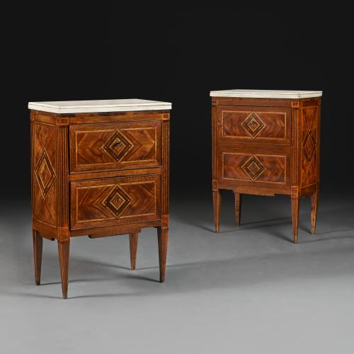A Pair of Early 19th Century Roman Bedside Cabinets