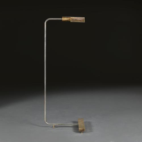 Chrome and Brass Reading Lamp By Cedric Hartman