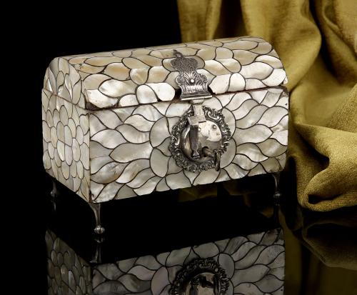 Spanish Colonial Antique Mother of pearl casket