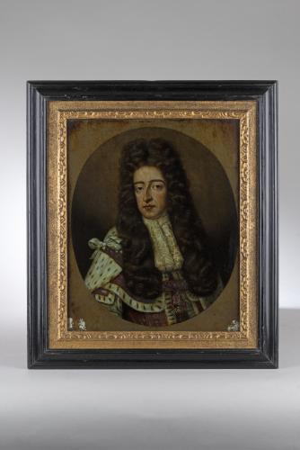King William III reverse glass print