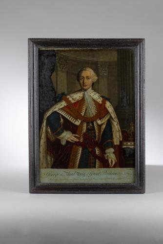 King George III reverse glass print