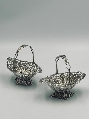 Pair of silver baskets