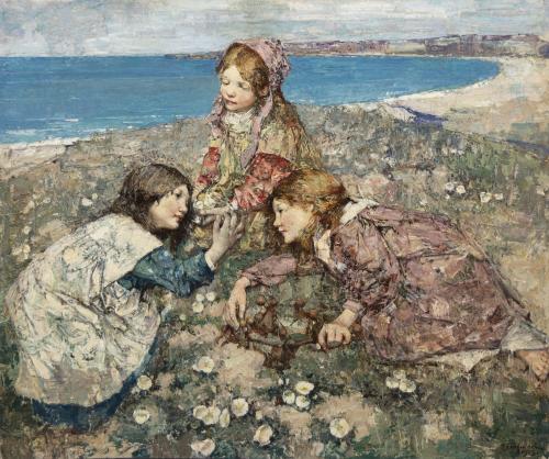 'June Roses, Brighouse Bay' by Edward Atkinson Hornel
