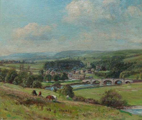 Herbert Royle, Burnsall, Wharfedale, Yorkshire oil painting 