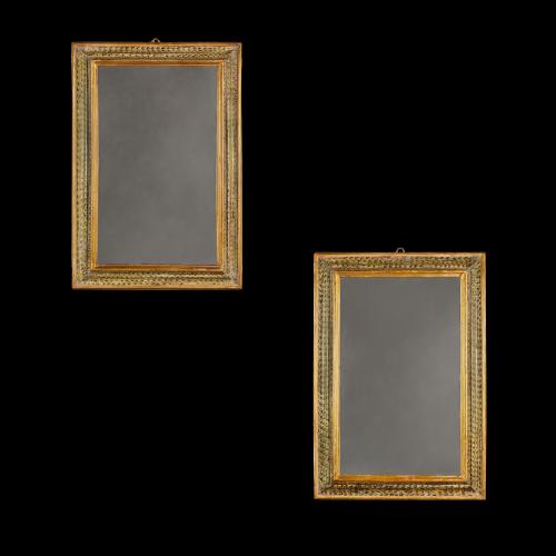 A Pair of North Italian Painted Mirrors