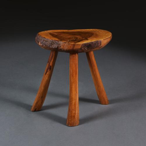 A Rustic Elm Wood Cricket Table