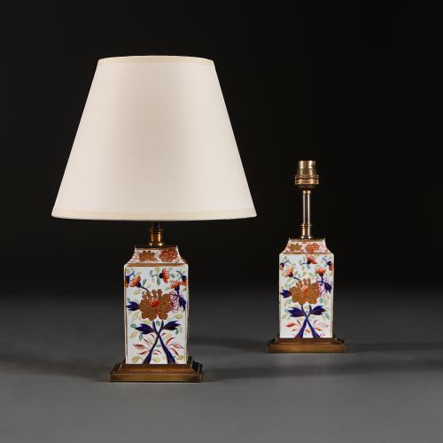 A Pair Of Small Imari Vases As Lamps