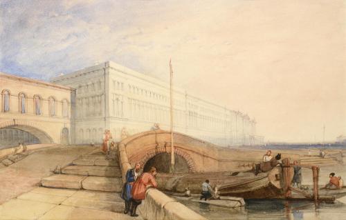 The Hermitage Bridge, St Petersburg, Russia, Alfred Gomersal Vickers 1810-1837