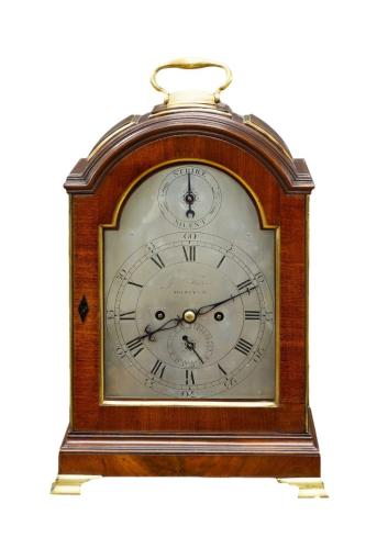 Georgian Mahogany Verge Bracket Clock by George Turner, Honiton