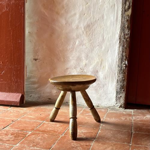 19th century Welsh painted stool