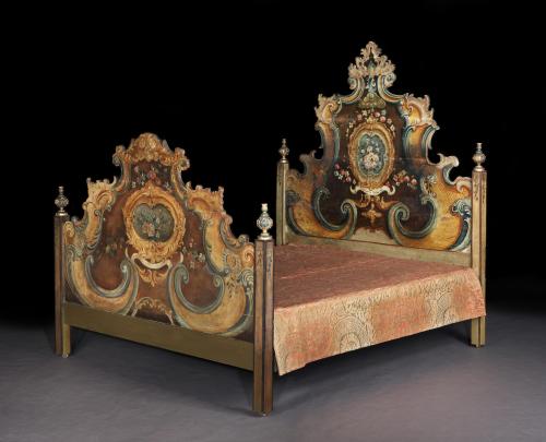 18th Century Venetian Painted Bed