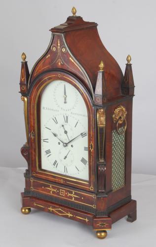 William IV rosewood Gothic-topped bracket clock
