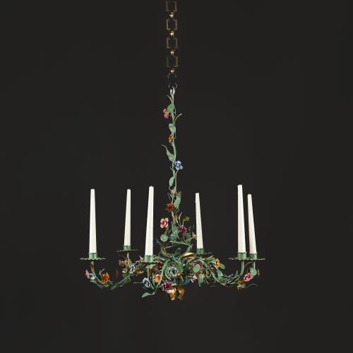 A Late 19th Century French Tole Chandelier