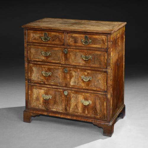 An Exceptional George II Walnut Chest Of Drawers