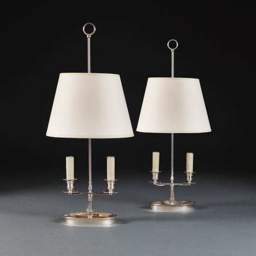 A Pair of Silver Bouilotte Lamps