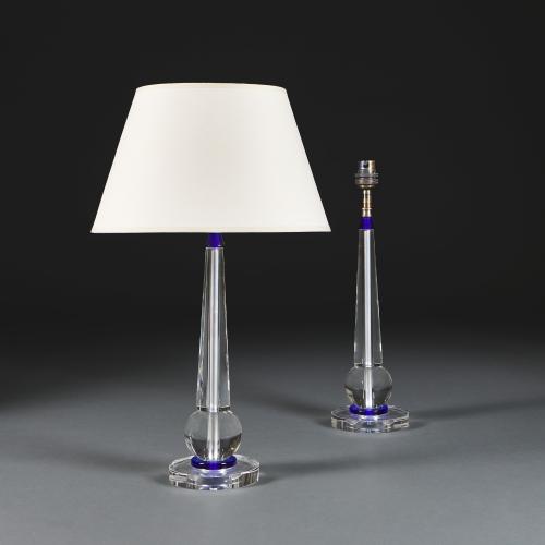 A Pair of Murano Glass Baluster Lamps