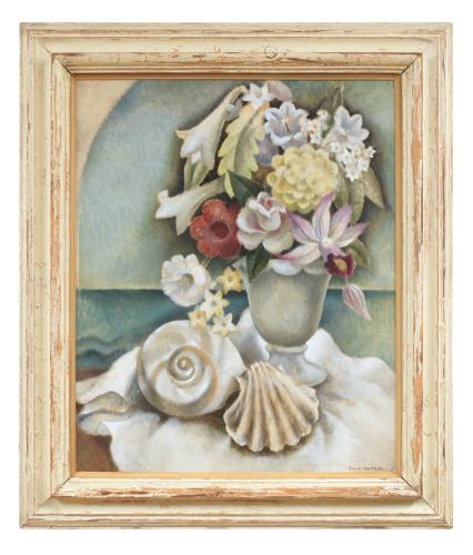 Billie Waters, Still Life of Flowers and Shells