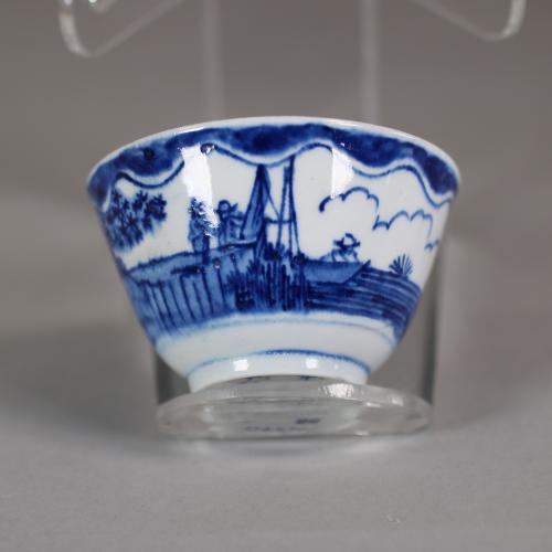 Bow teabowl with watery landscape