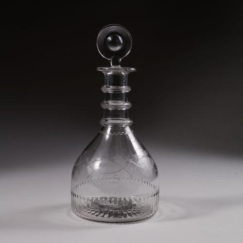 An early 19th century Irish glass decanter