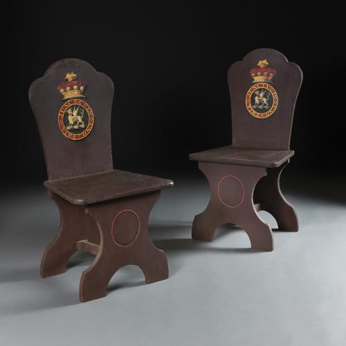 Mid 19th Century Painted Hall Chairs