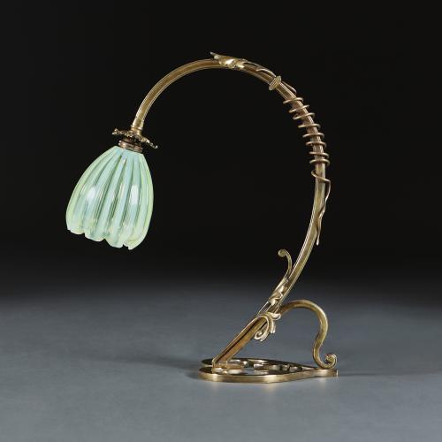 Unusual Brass Lamp By W.A.S Benson