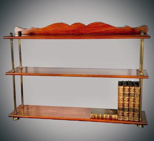 Set of Antique Teak and Brass Campaign Bookshelves, Army & Navy Store, Circa 1885.