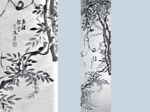 Chen Banding / Chen Nian (1876-1970). Ink and white colour on paper, hanging scroll