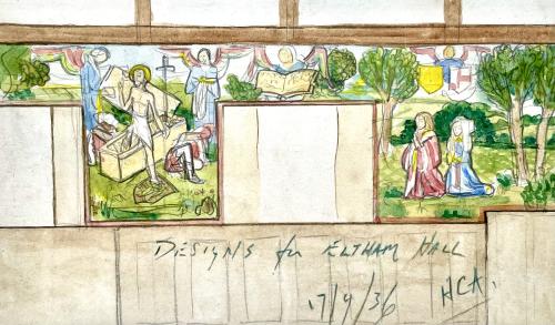 Resurrection - Mural Design for Eltham Hall by Harry Carleton Attwood