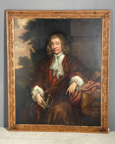17th Century oil on canvas Josiah Childs attributed to John Riley
