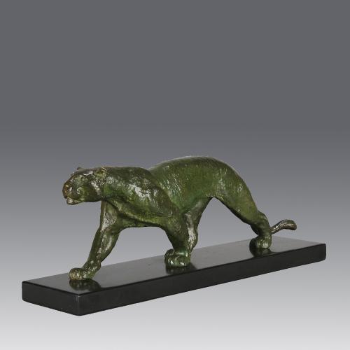 Early 20th Century Art Deco Bronze Sculpture entitled "Panther" by Irenee Rochard