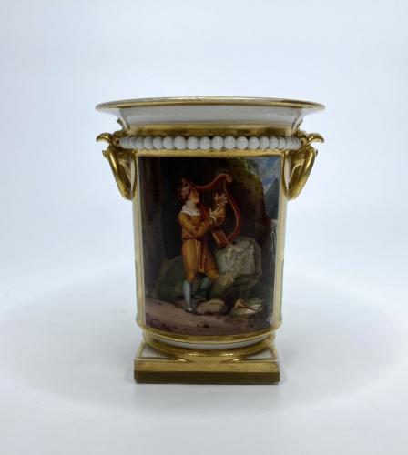 FBB Worcester porcelain vase, ‘The Minstrel’, circa 1815