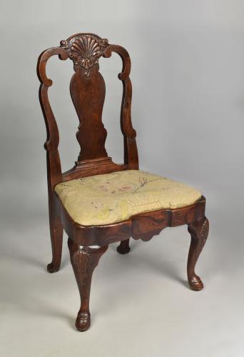 A rare George II cabriole leg elm child’s chair, c.1740