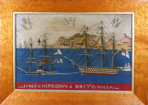 British Sailor's Woolwork of HMS Sidon and HMS Britannia