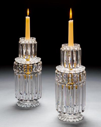 A Pair of Double Tier Lustres Attributed to John Blades