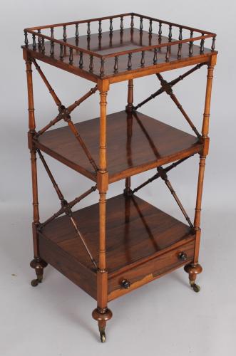 early 19th century rosewood whatnot