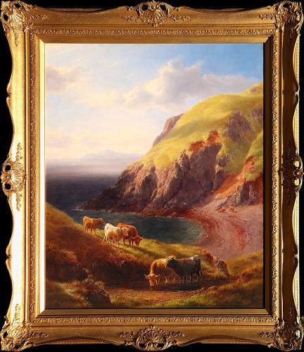William Davies (British 1826-1910) Rhos Porthyehain, Looking North