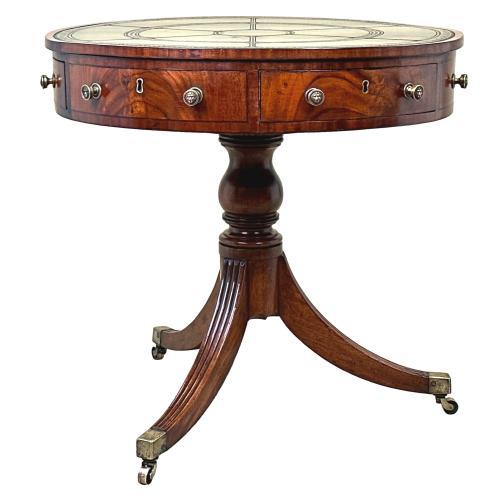 Small Georgian Mahogany Drum Table