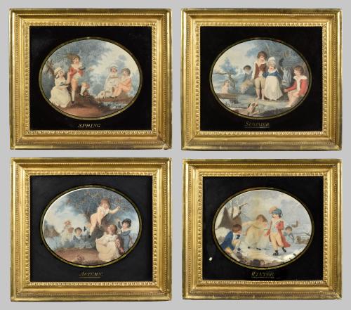 A set of four engravings of the Seasons after J. Pierson, c.1800