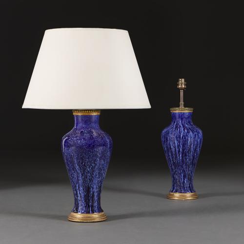 A Pair of 19th Century Drip Glaze Vases